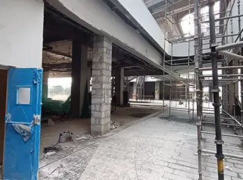 Retail shops interior Construction update in Joy Square
